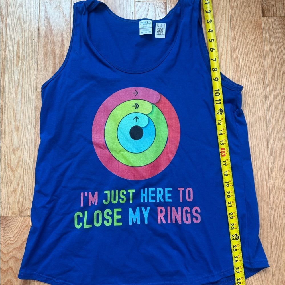 Gildan Blue Tank Top with Colorful Graphic